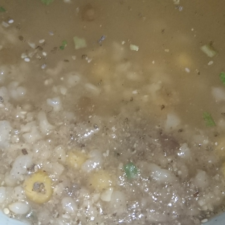 即麺粉スープおから荏胡麻粉チア種レンズ豆コーン玄粥